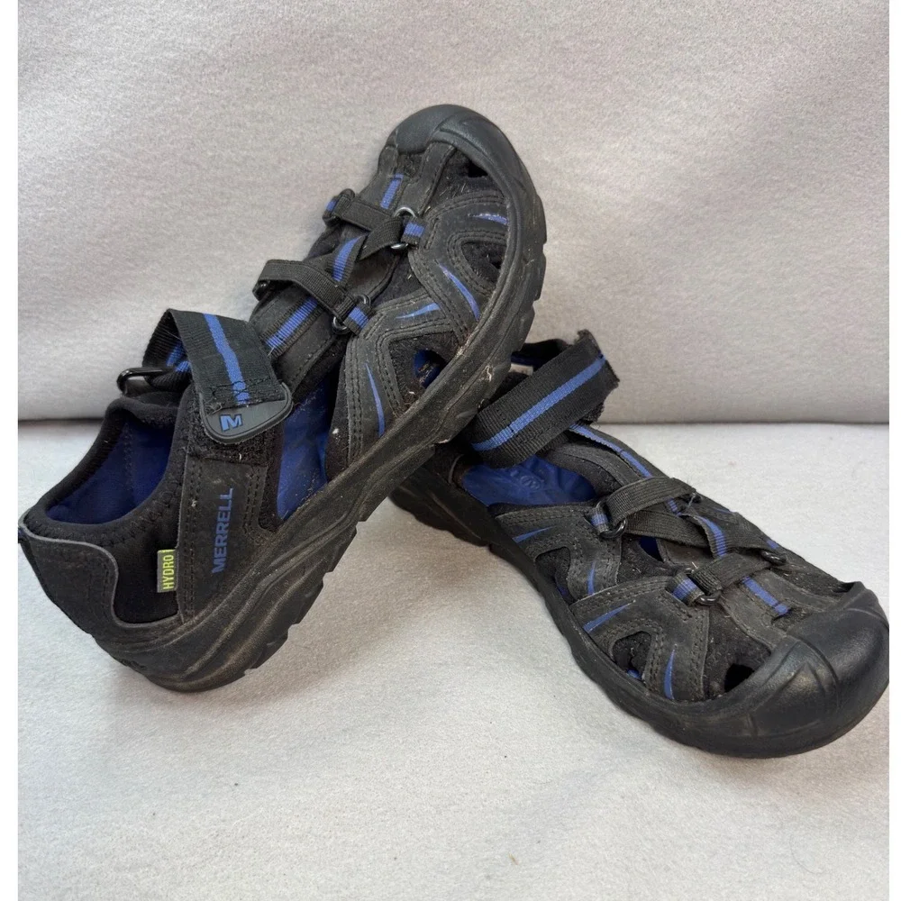 Merrell Hydro Kids Size 4 Black Good Outdoor Sport Water Hiking Sandals Unisex
